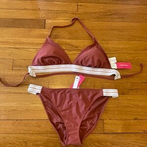 NWT Xilaration Rust Bikini Set, Size Large